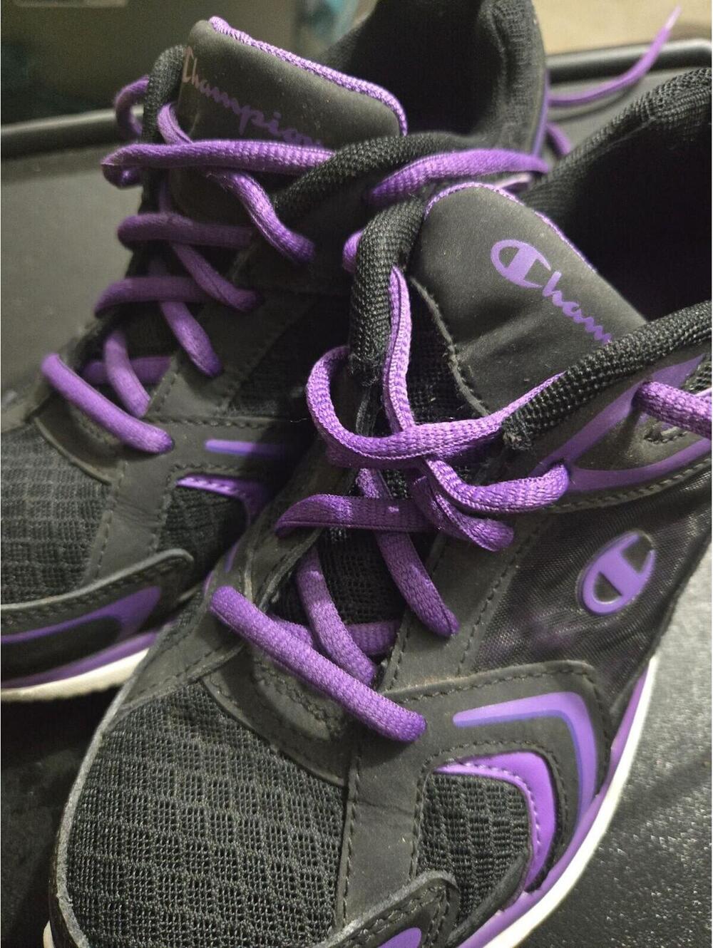 Champion Women's Black and Purple Athletic Sneakers Size 6 - Picture 6 of 6